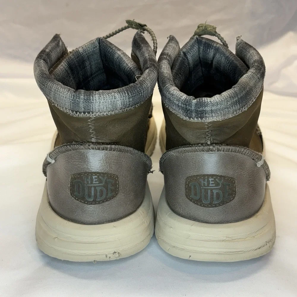 Hey Dude Bradley Classic Walnut Brown Plaid Lined Chukka Boots Mens 12 42067-267